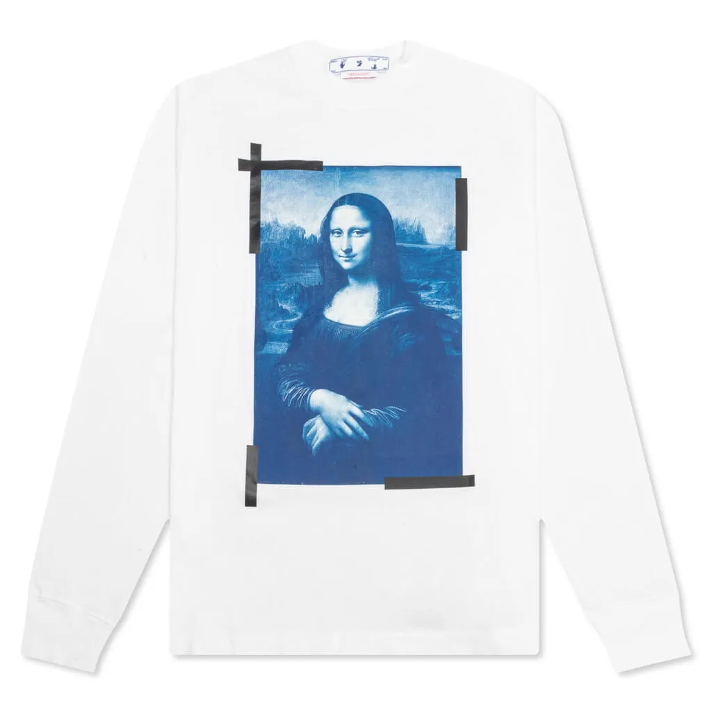 Mona Lisa Skate L/S Tee - White/Blue