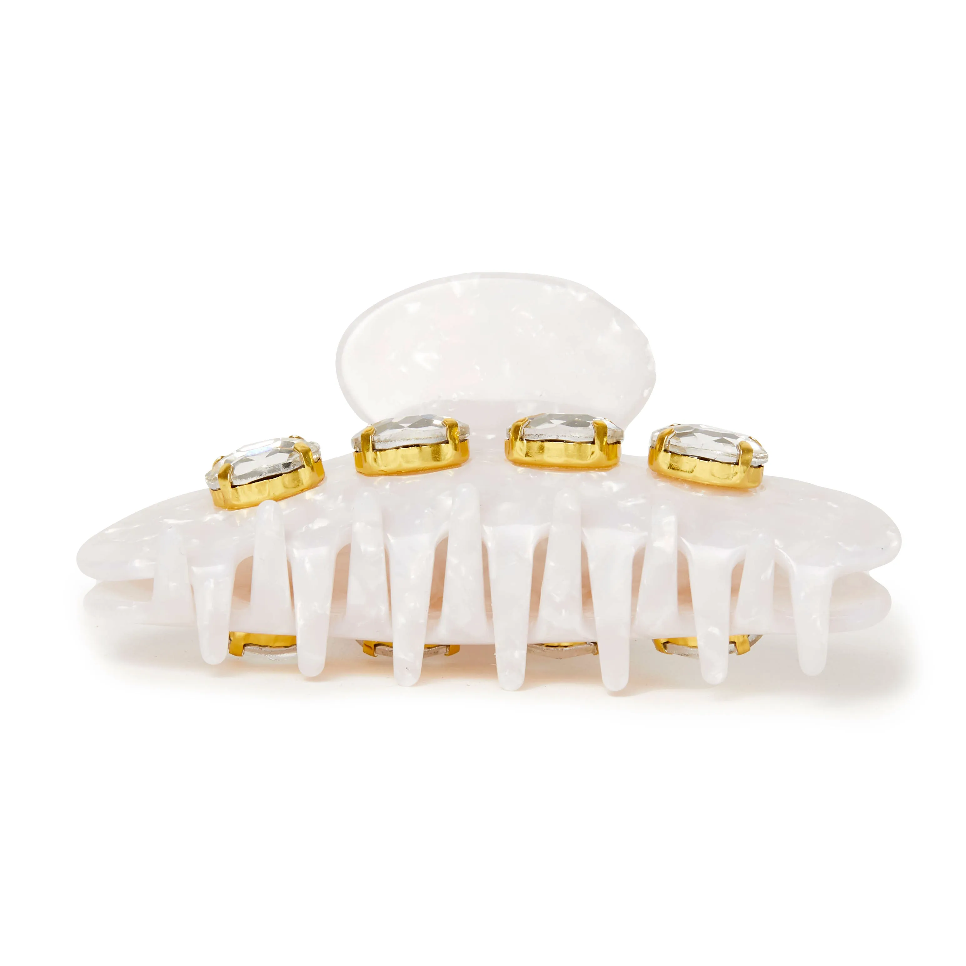 MOTHER OF PEARL LARGE CRYSTAL CLAW CLIP