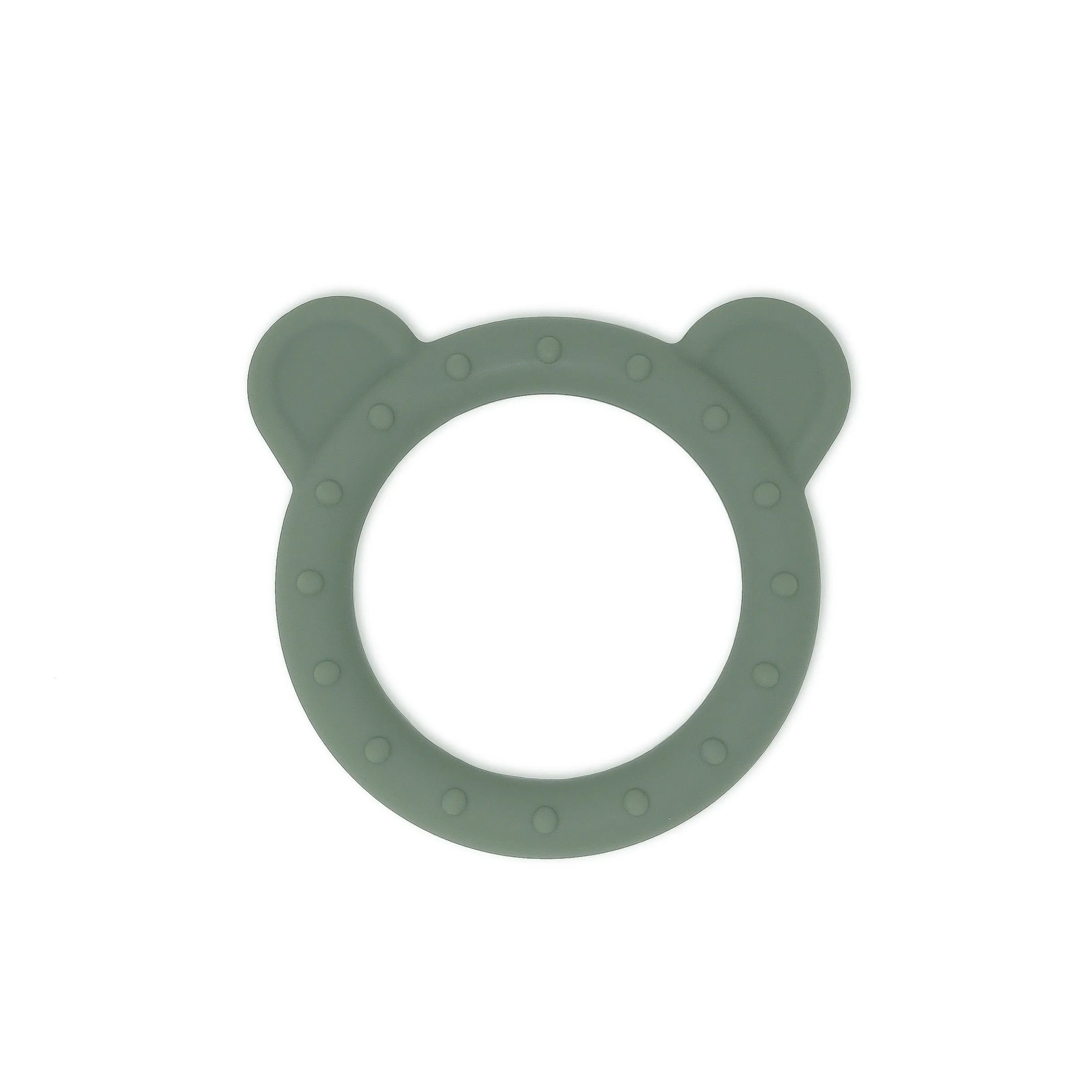 Mushie Silicone Teether - Bear - Dried Thyme