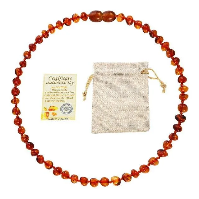 Natural Amber Stone Bead Accessory Necklace