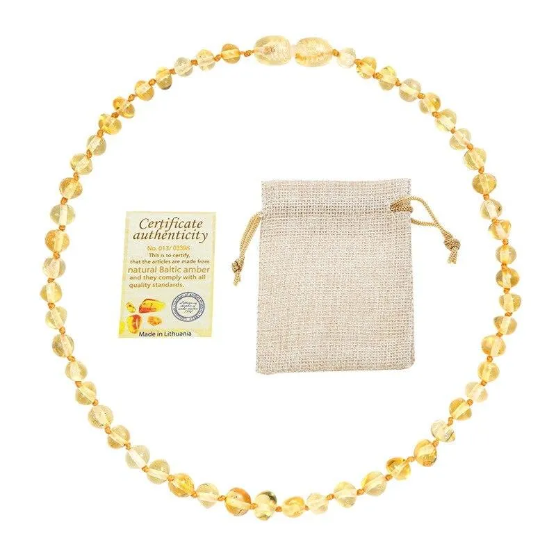 Natural Amber Stone Bead Accessory Necklace