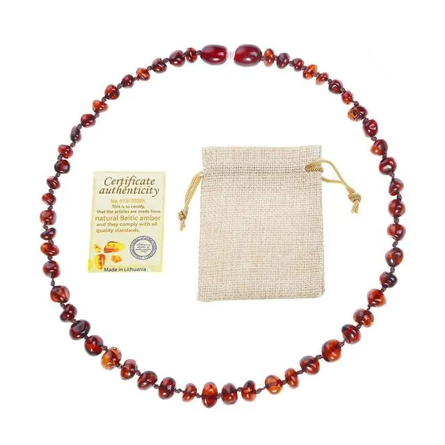 Natural Baltic Amber Stone Beaded Necklace Accessory