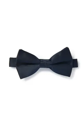 Navy Blue Satin Bow Tie