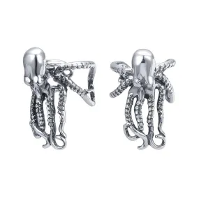 Octopus 316L Stainless Steel Punk Clip Earrings