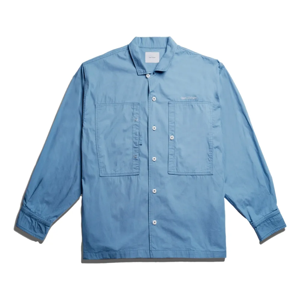 OPEN DIALOGUE BIG POCKET SHIRT-BLUE