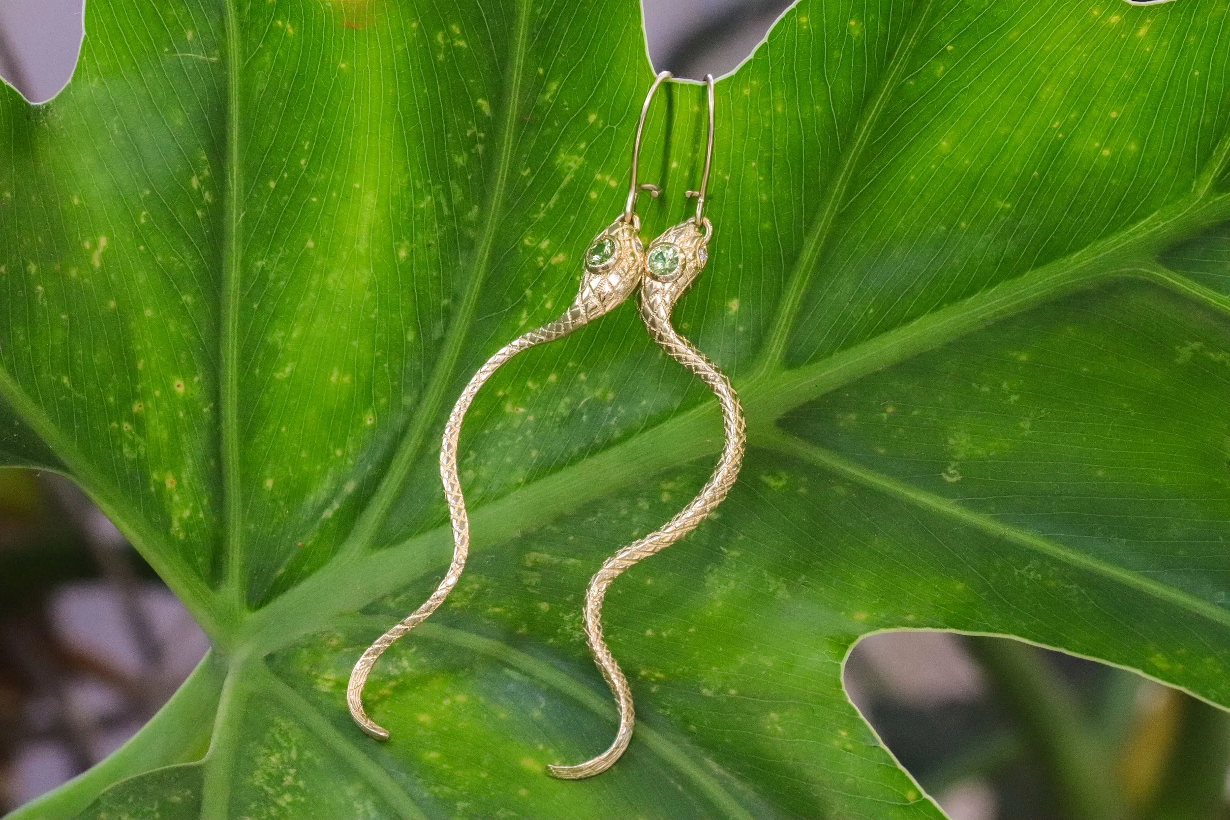 Ornata Ophidia Shepherd Hook Earrings