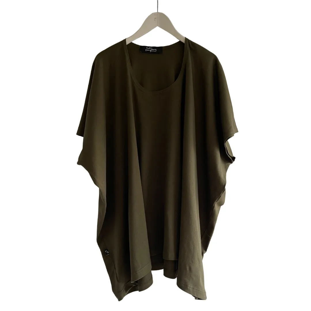 Oversized Box Tee Khaki