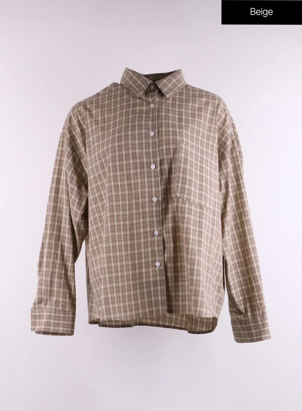 Oversized Checkered Shirt CF401