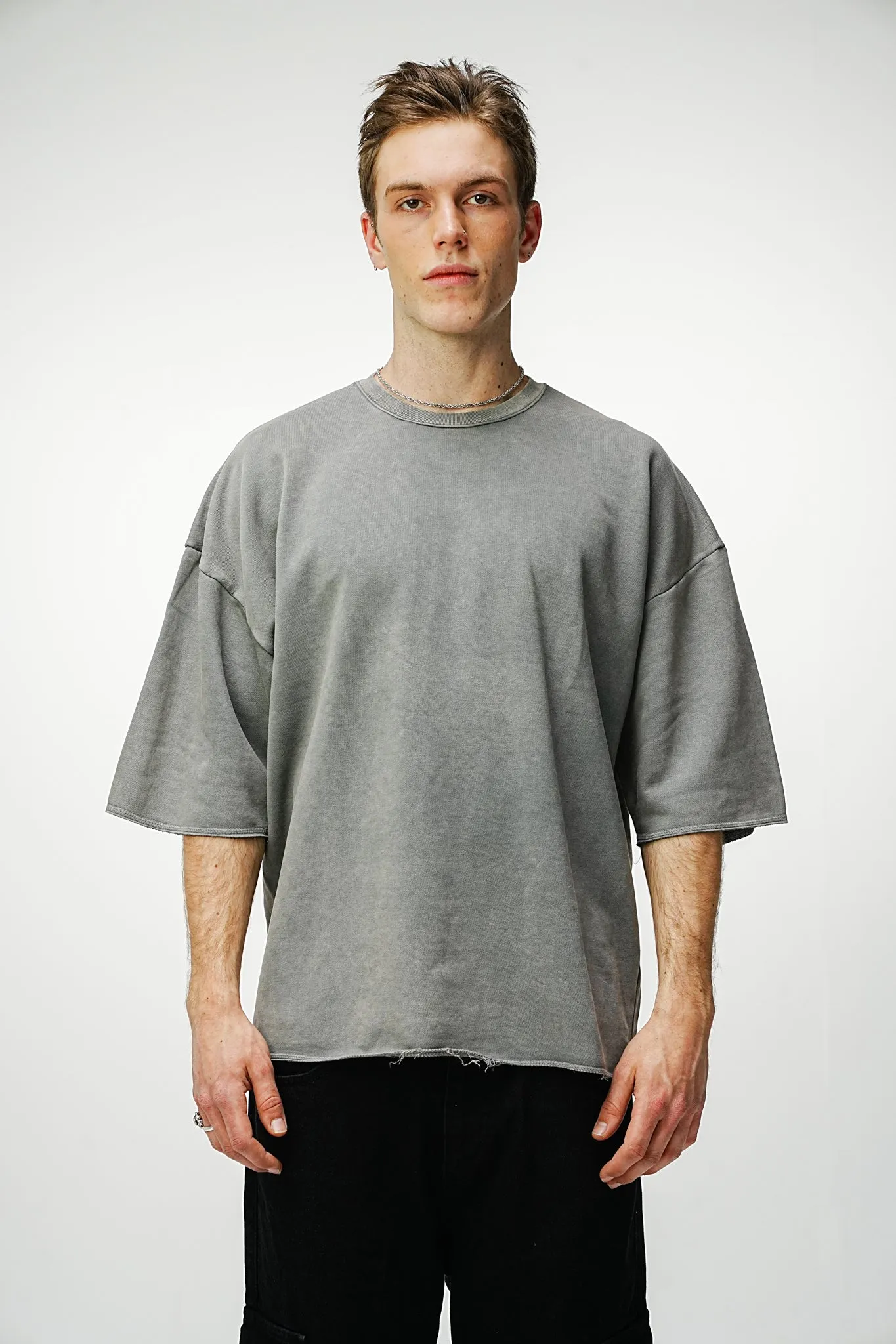 Oversized Tee - Washed Grey