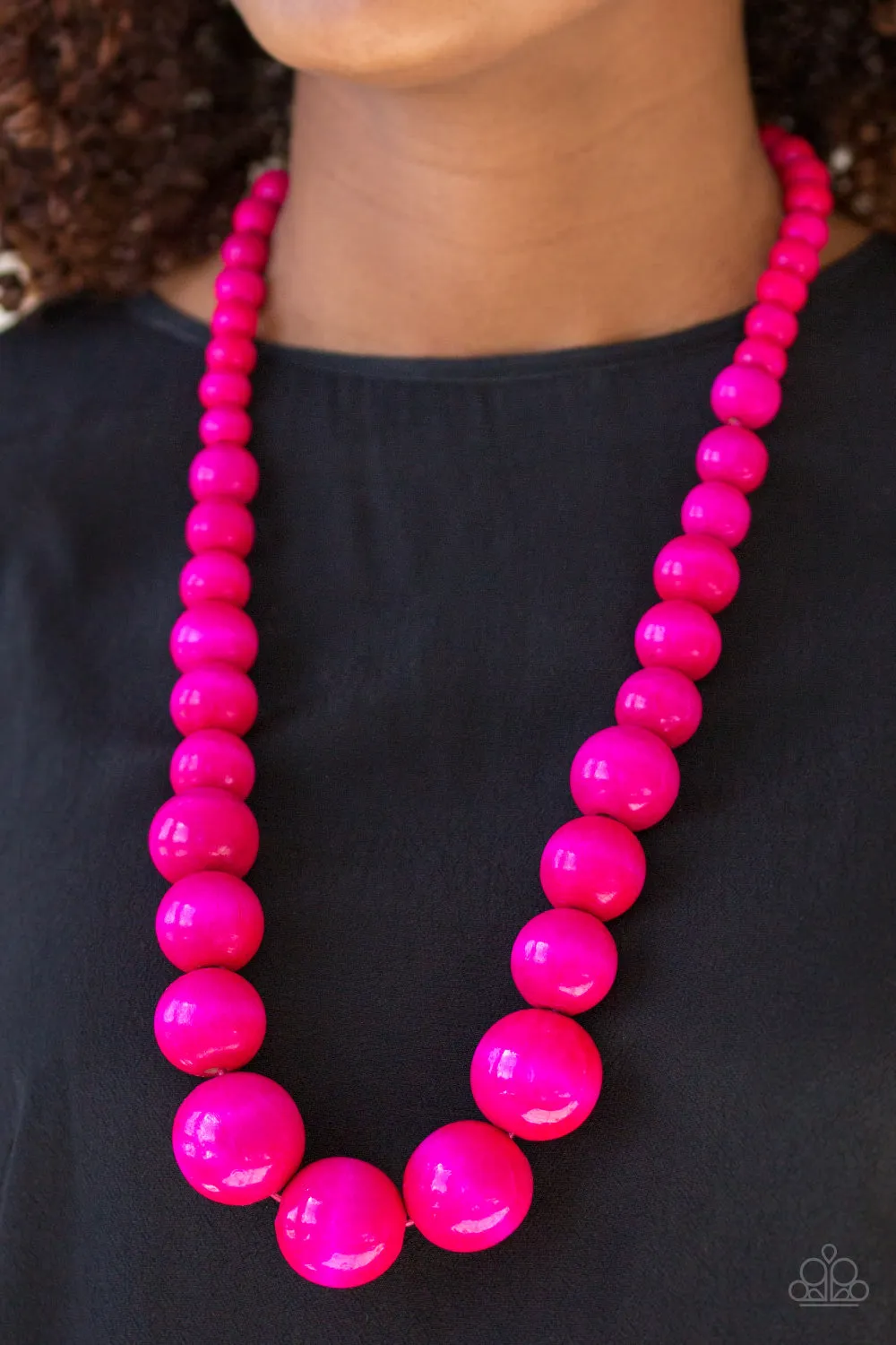 Paparazzi Effortlessly Everglades - Pink Necklace