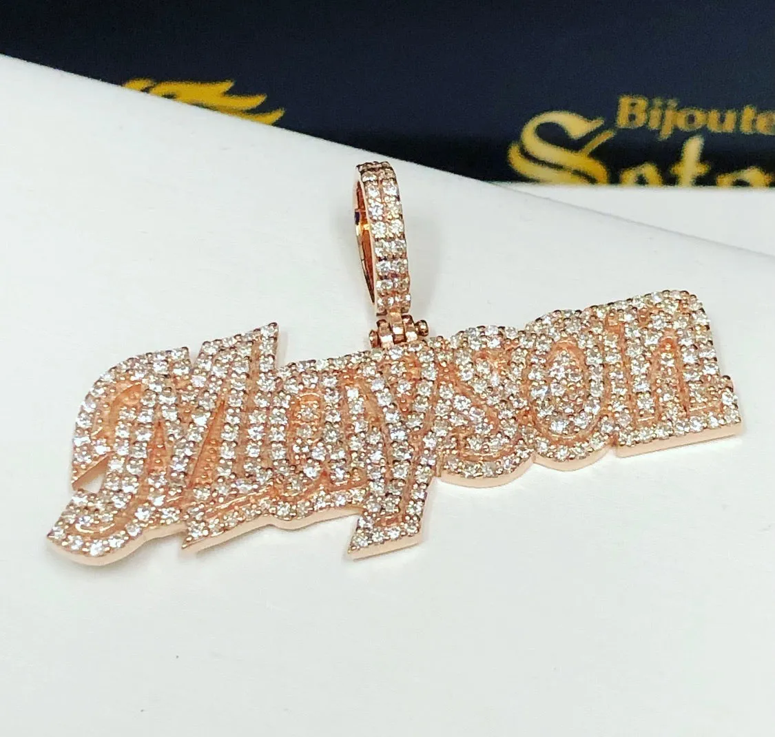 Personalized diamond pendant