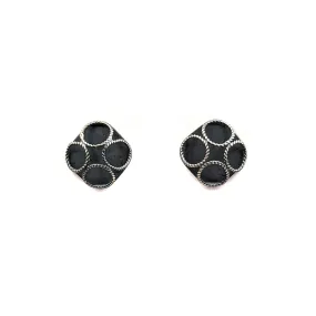 Pinwheel Puff Twist Mini Studs