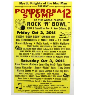 Ponderosa Stomp 2015 Lineup Poster