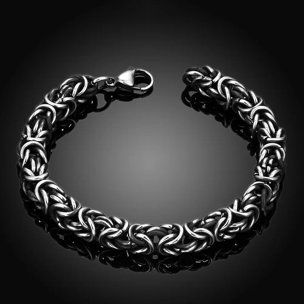 Popcorn Chain Link Stainless Steel Fashion Retro Bracelet