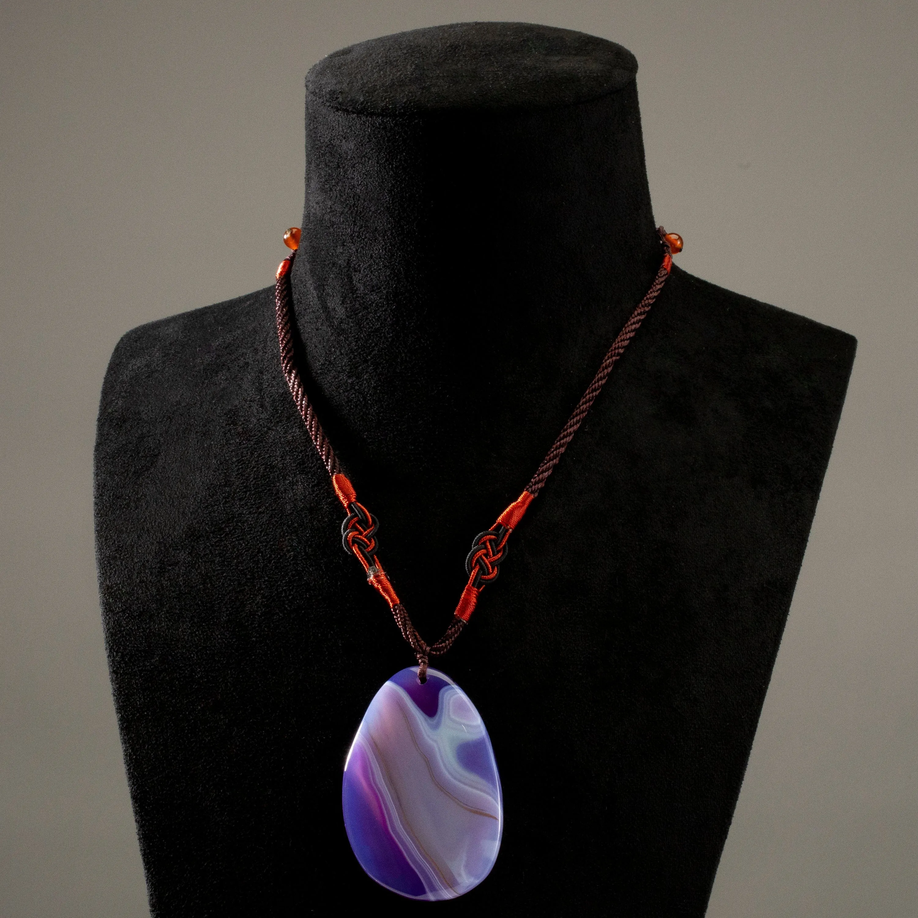 Purple Agate Geode Slice Necklace