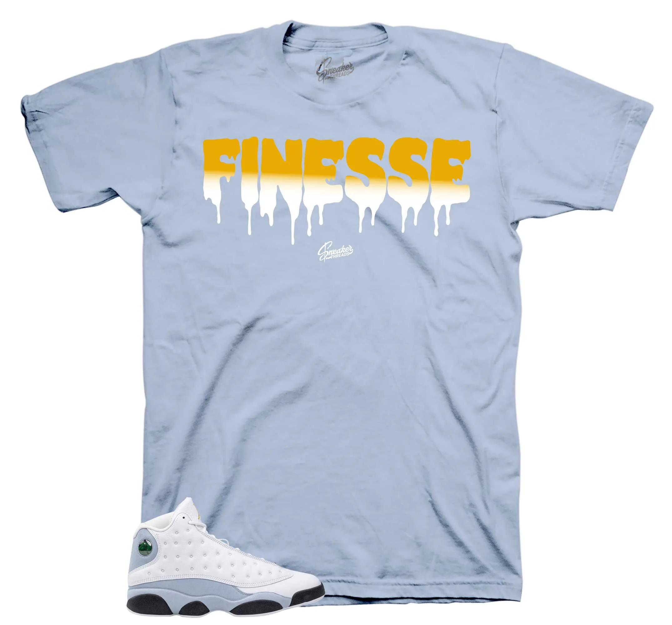 Retro 13 Blue Grey Shirt - Finesse - Light Blue