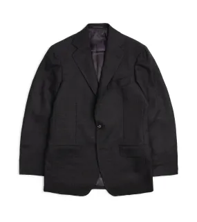 Ring Jacket Calm Twist Wool Suit: Charcoal