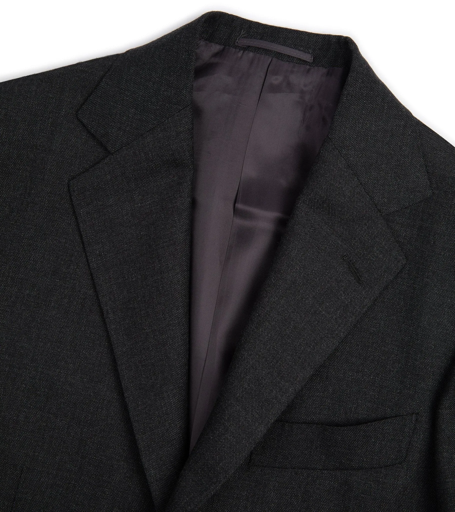 Ring Jacket Calm Twist Wool Suit: Charcoal