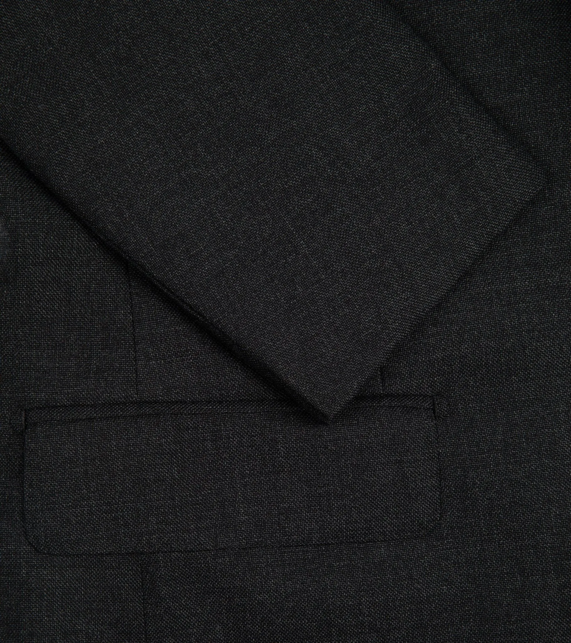 Ring Jacket Calm Twist Wool Suit: Charcoal