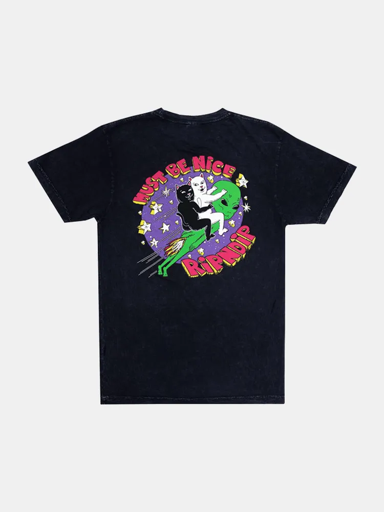 Rip N Dip Star Gazer Tee - Black Mineral Wash