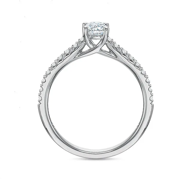 Round Brilliant Engagement Ring .75tw