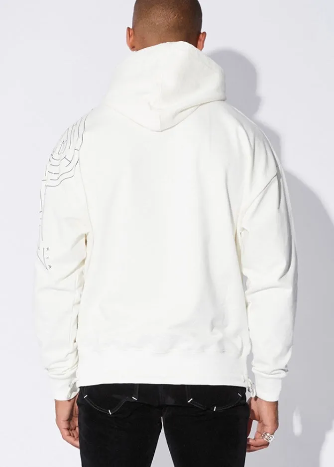 RtA Oversized White Maze Hoodie