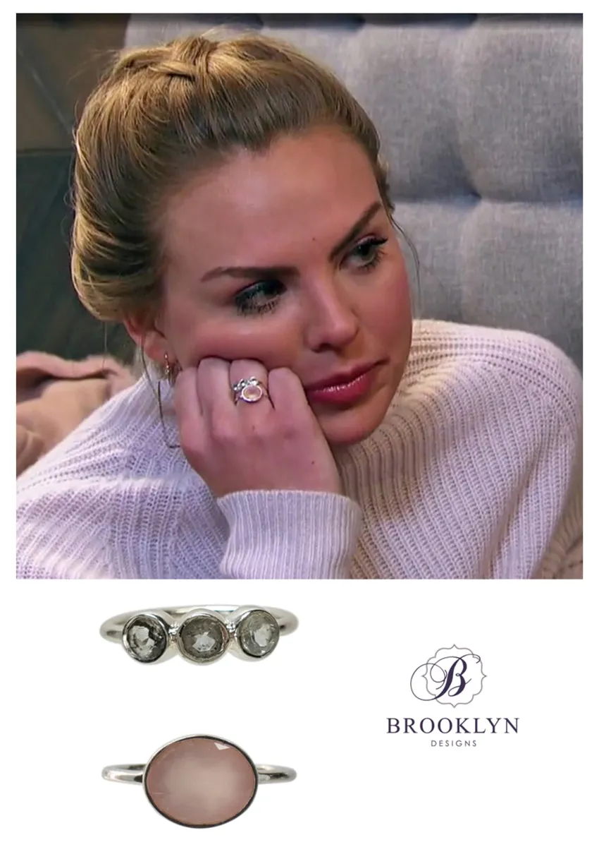 SALE Hampton Pink Chalcedony Silver Ring *As Seen On The Bachelorette*