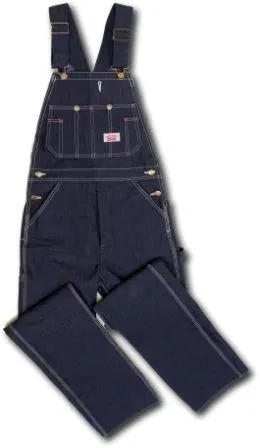 Sale: Zipper Fly Blue Denim Bib Overalls by ROUND HOUSE Made in USA 980