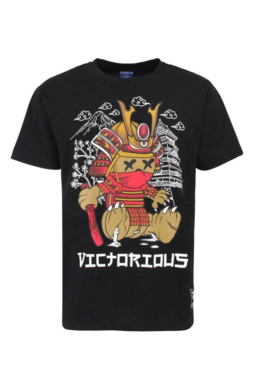 Samurai Bear Short Sleeve Tee - Black