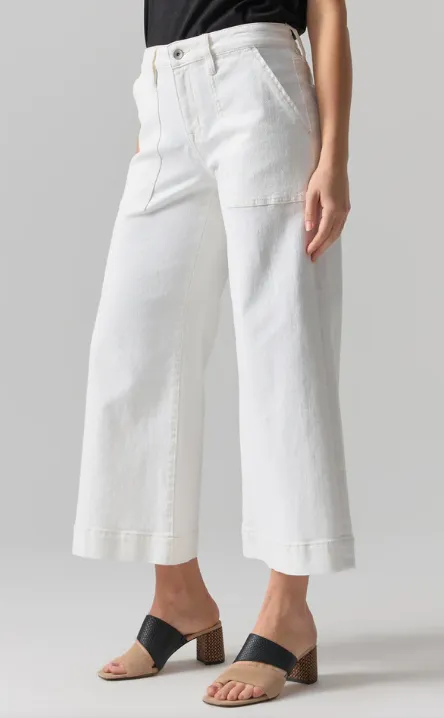 Sanctuary Culotte Crop Pant in Chalk