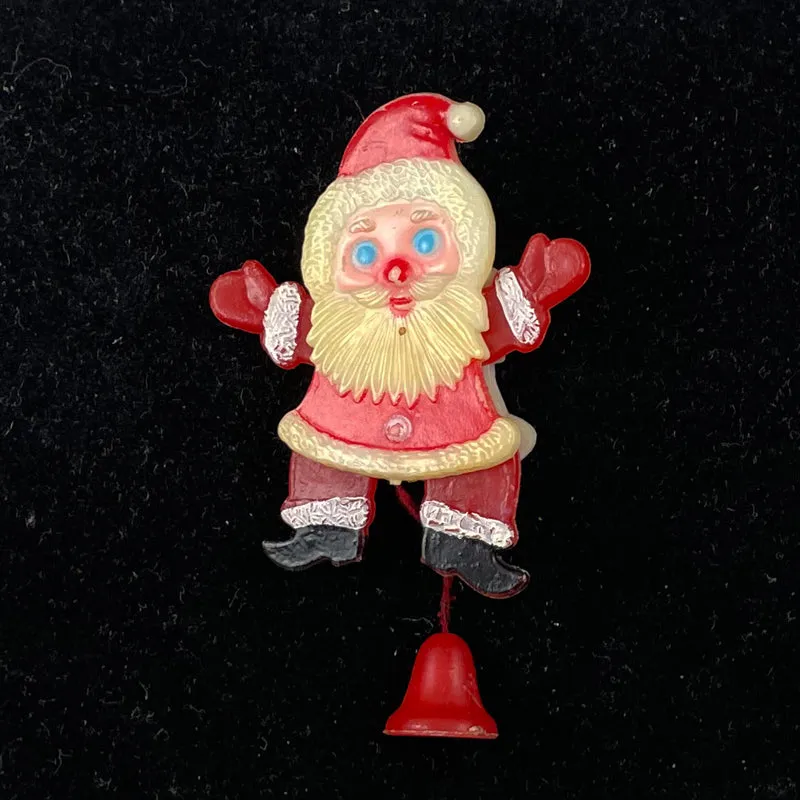 Santa Claus Pull String Puppet Pin Christmas