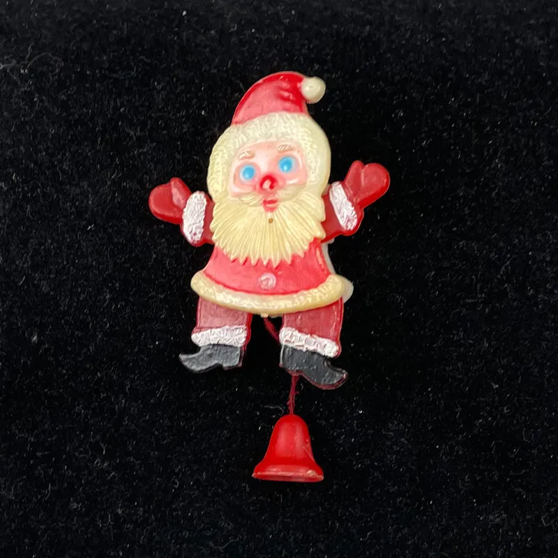 Santa Claus Pull String Puppet Pin Christmas