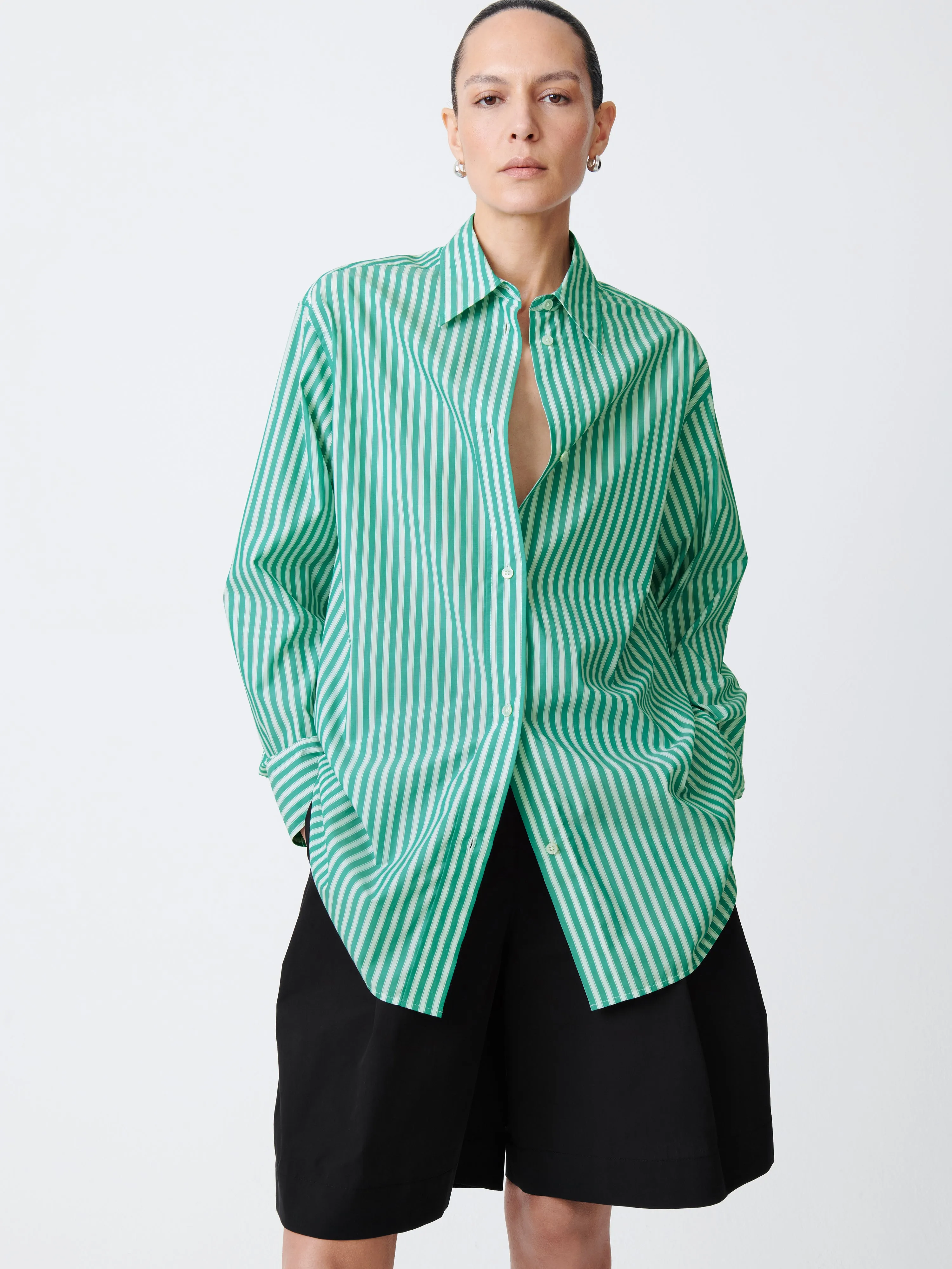 Santos Shirt in Stripe Green