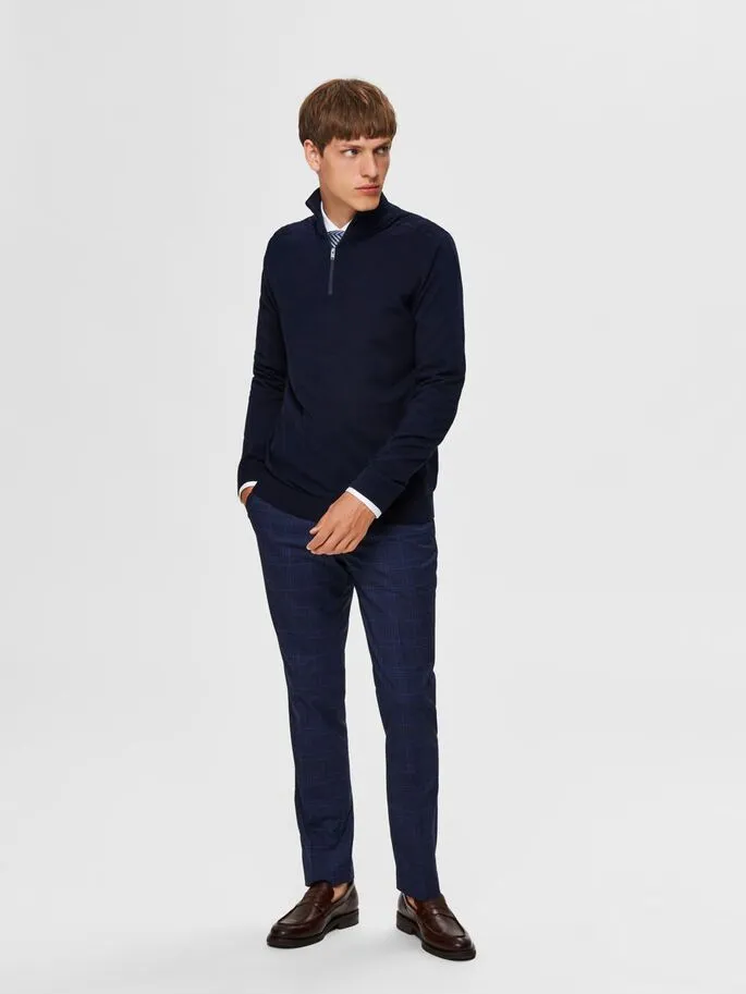 Selected Homme HALF ZIP - KNITTED CARDIGAN