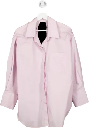 SHEIN Pink Oversized Shirt With Cut Out Back UK S