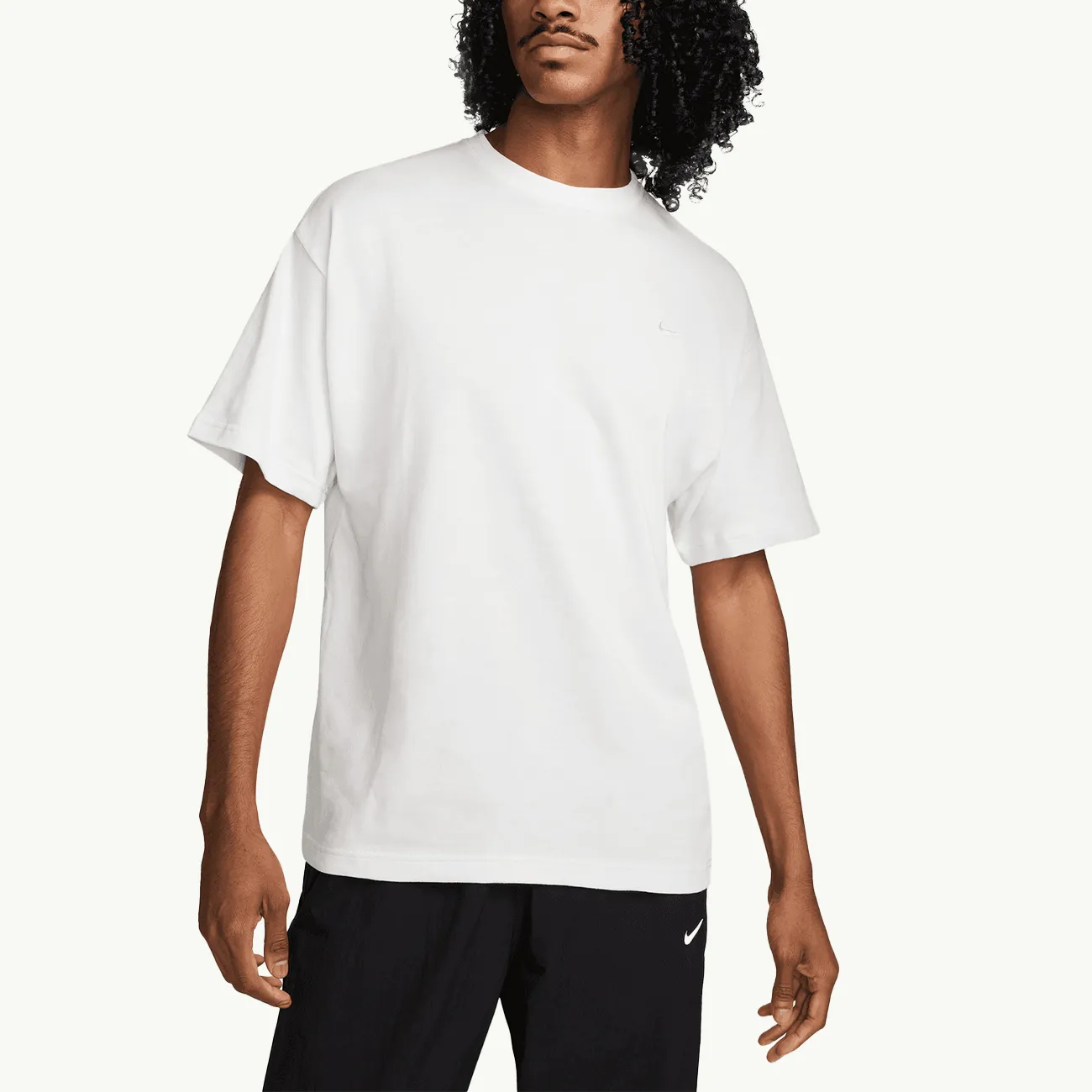 Soloswoosh SS Knit Top - Phantom/White