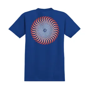 Spitfire Classic Swirl Fade T-Shirt - Royal/Red/White