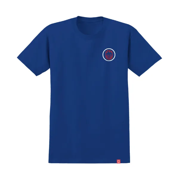 Spitfire Classic Swirl Fade T-Shirt - Royal/Red/White