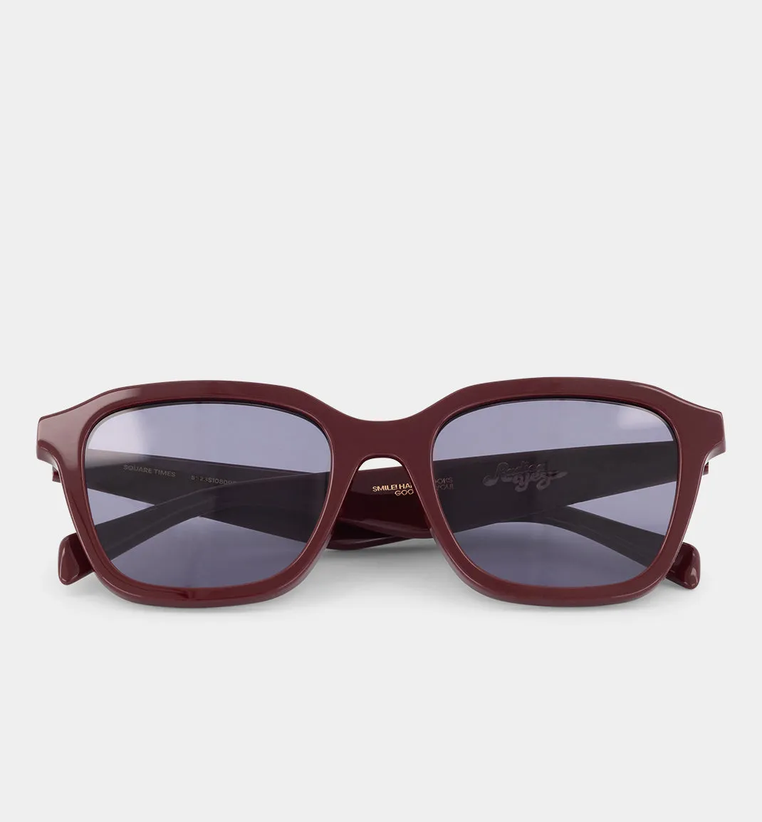 Square Times Bio-Acetate Sunglasses | Rusty Magenta with Smoke Lens