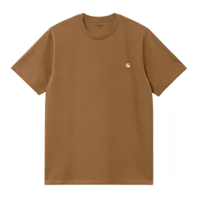 T-shirt Uomo Carhartt WIP S/S American Script Marrone