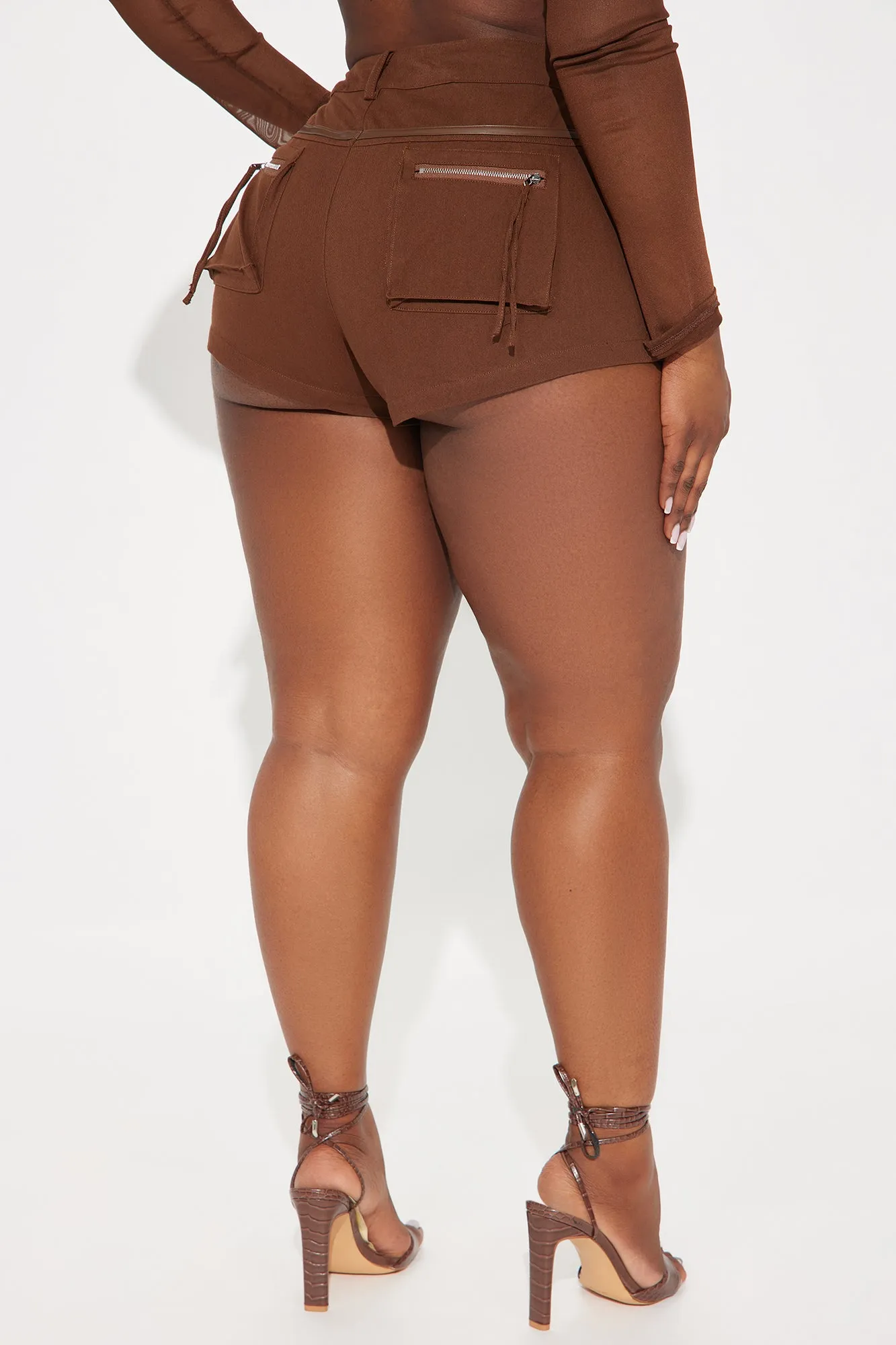 Take Me To Nashville Micro Booty Short - Chocolate