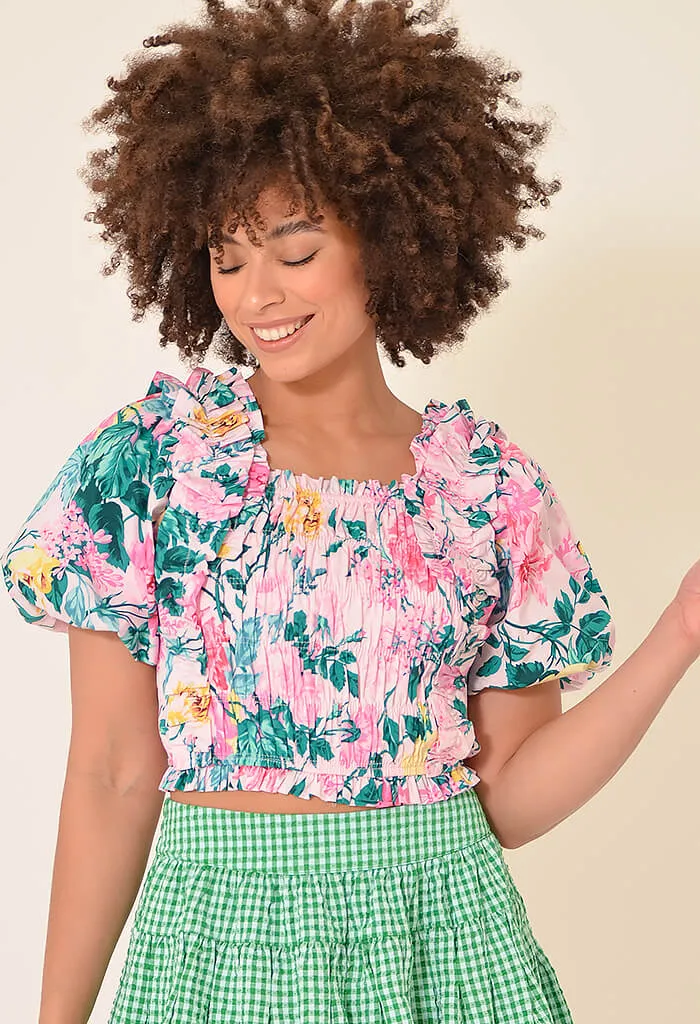 Tandy Puff Sleeve Top-Garden Club