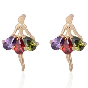 The Aminta Crystal Ballerina Earrings