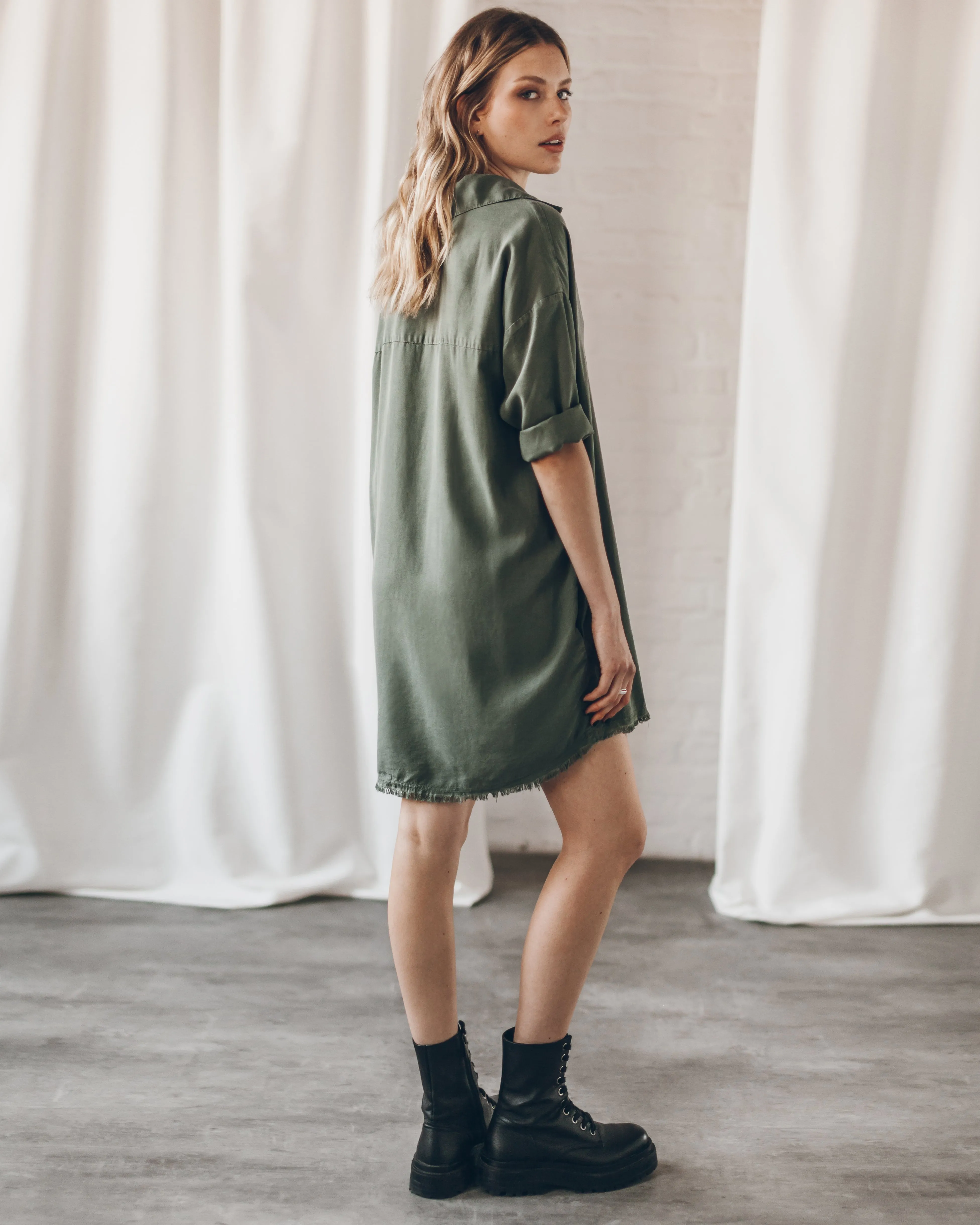 The Green Shirt Dress