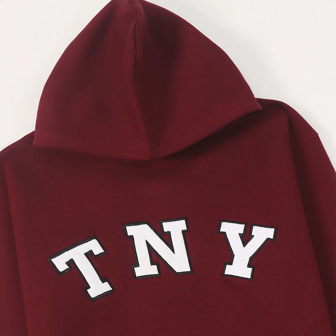 TNY Unisex Oversized Hoodie - Burgundy