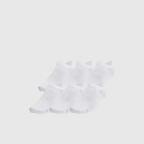 Under Armour Unisex ESSENTIAL NO SHOW 6PK White