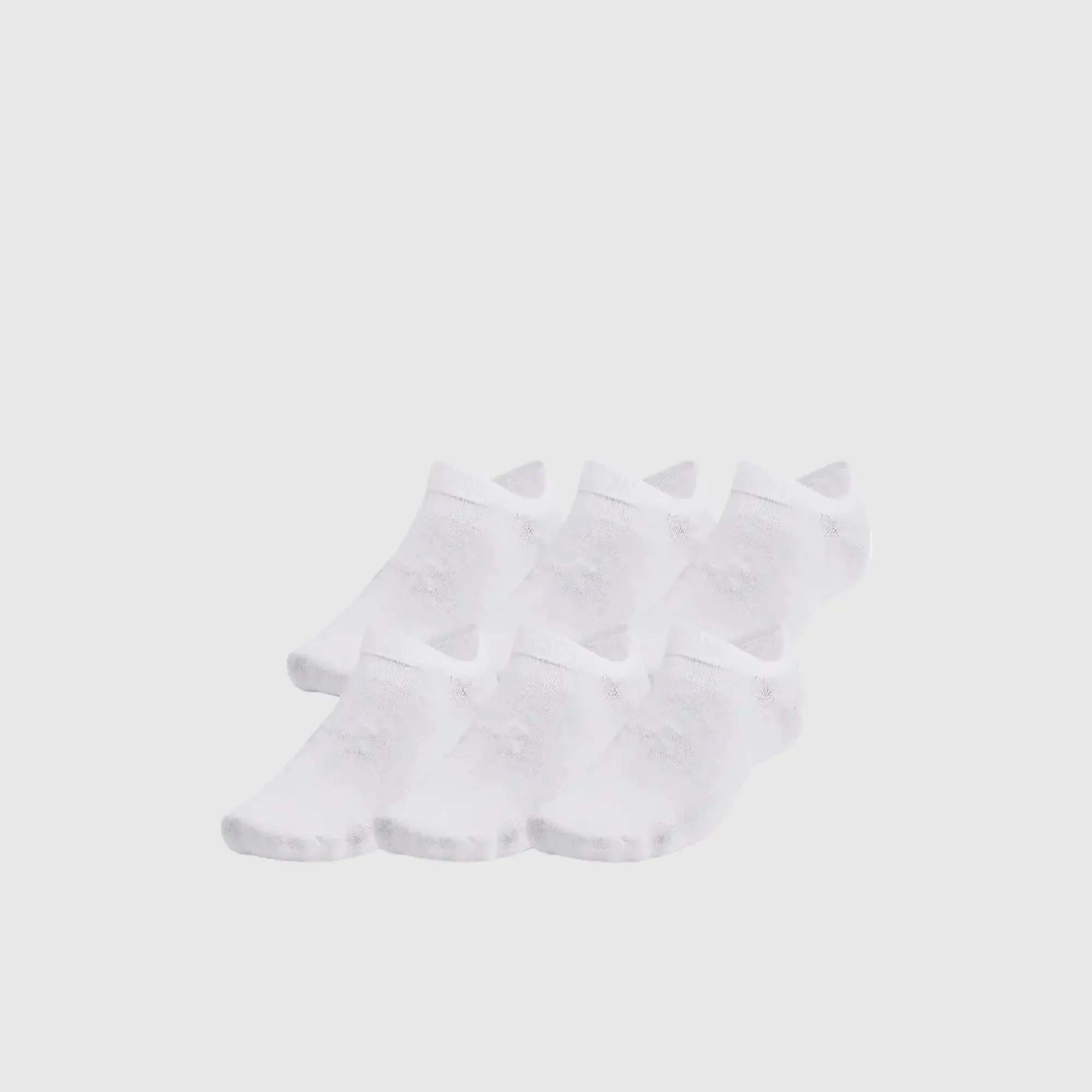 Under Armour Unisex ESSENTIAL NO SHOW 6PK White