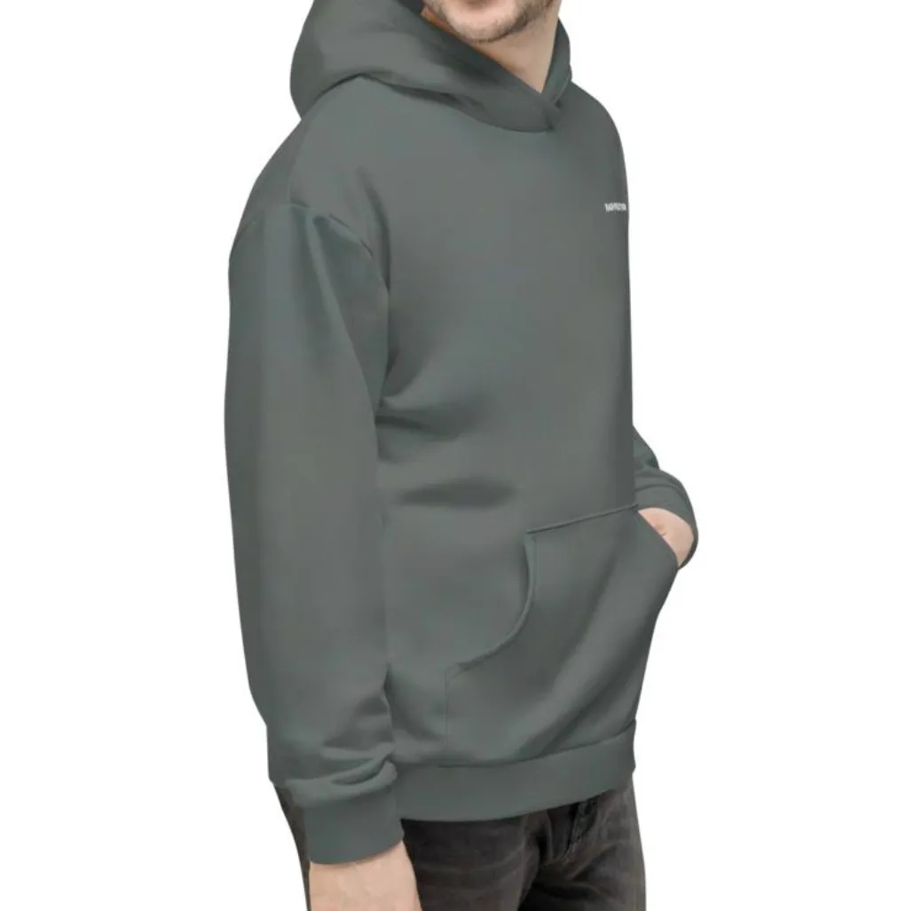 UNISEX DUO TONE SKATE-EASY BASIC HOODIE - DARK GREY/ HUE