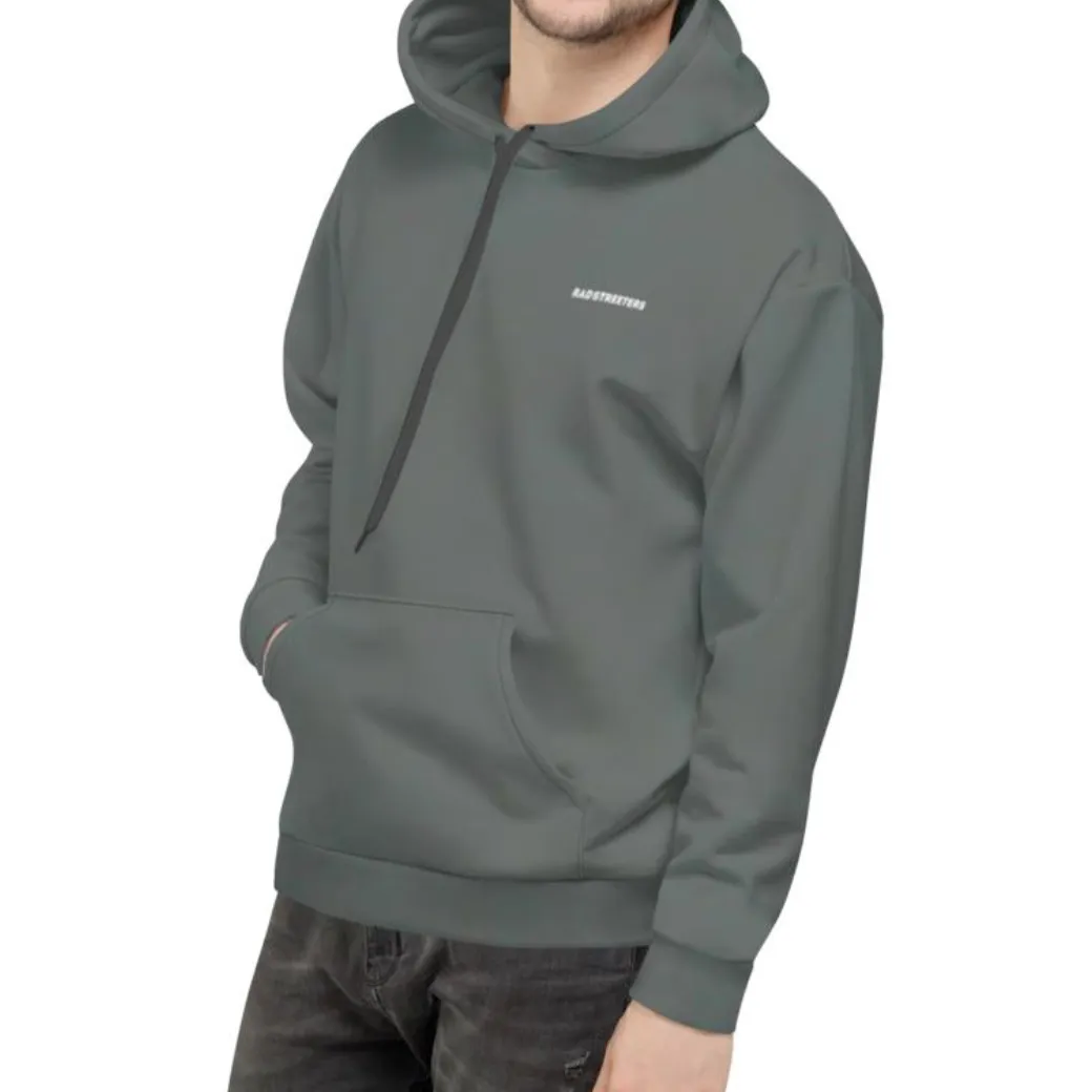 UNISEX DUO TONE SKATE-EASY BASIC HOODIE - DARK GREY/ HUE