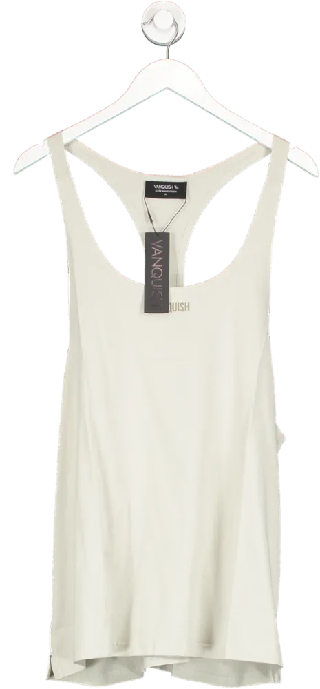 Vanquish Beige Loose Fit Tank Top UK XL